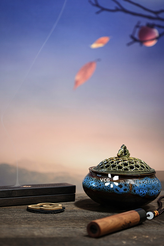 中国潮风传统文化香道香篆图片素材