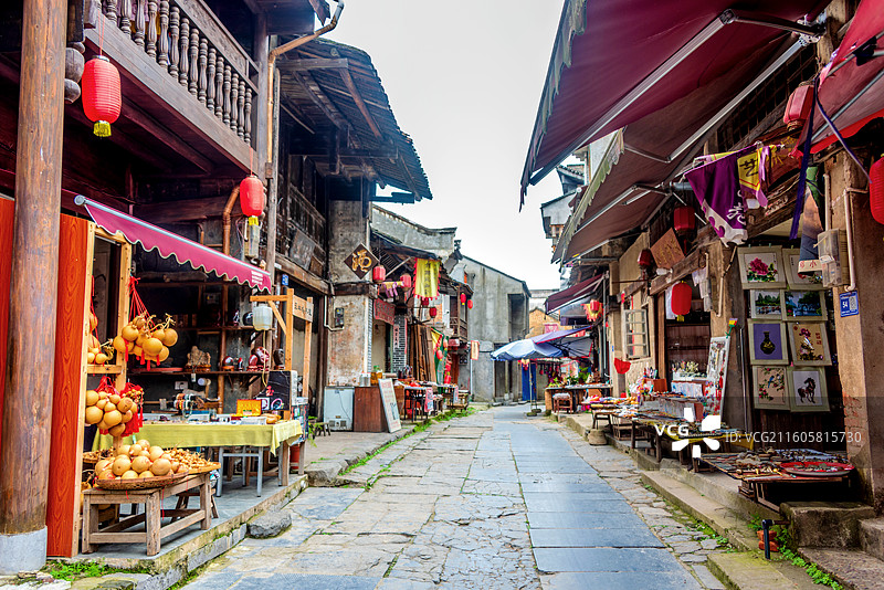 中国广西桂林灵川县大圩古镇风光图片素材