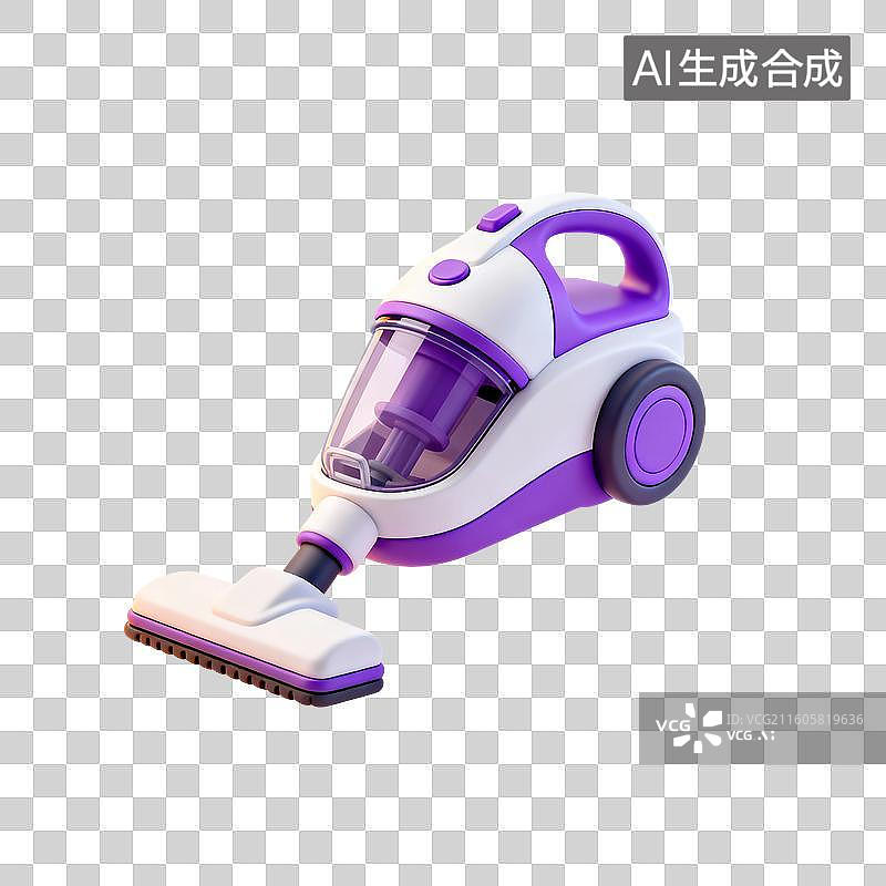 【AI数字艺术】3D渲染，吸尘器，打扫卫生，免抠元素图片素材