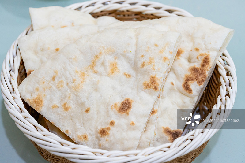 新疆 锡伯族没事 锡伯大饼 特写图片素材