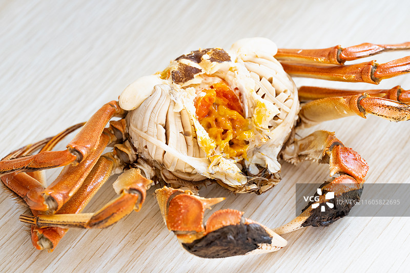 阳澄湖大闸蟹 蟹黄 特写 美食 蟹膏  母蟹图片素材