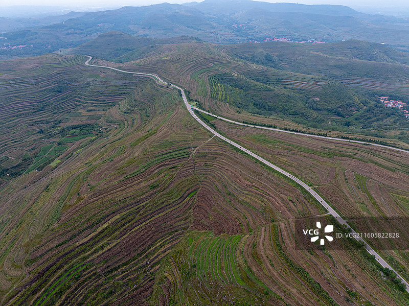 潍坊安丘辉渠梯田图片素材