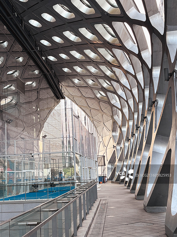 深圳体育中心馆网状建筑结构图片素材