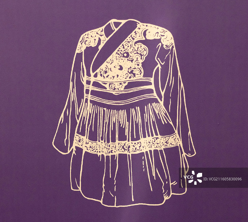 山东邹城明鲁荒王墓出土的曳撒 中国国家博物馆图片素材