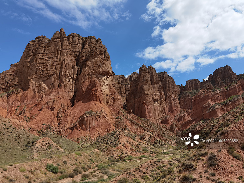 青海省海南州贵德县贵德丹霞阿什贡丹霞图片素材