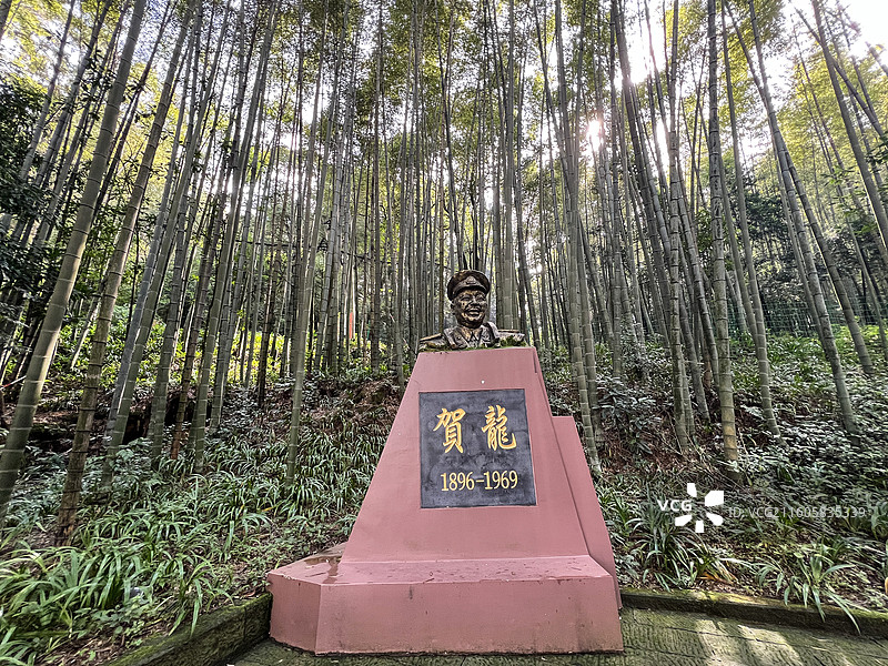 贺龙元帅半身雕塑雕像图片素材