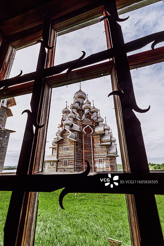 俄罗斯基日岛木构教堂图片素材