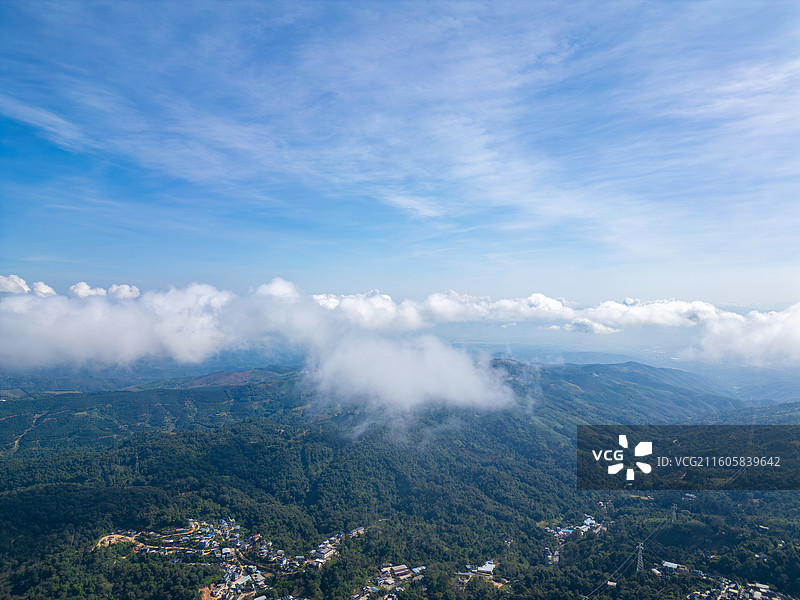 航拍西双版纳南糯山图片素材