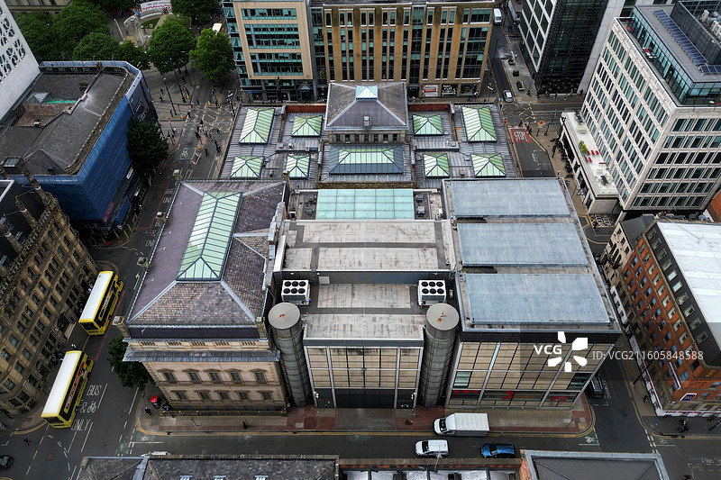 英国曼彻斯特城市航拍图片素材