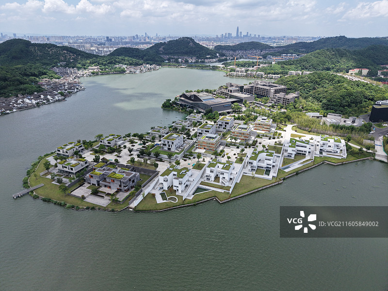 宁波东钱湖湖墅区建筑大师工作室群图片素材