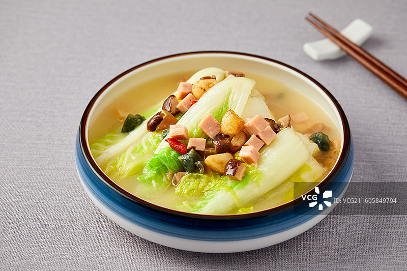 上汤奶白菜图片素材