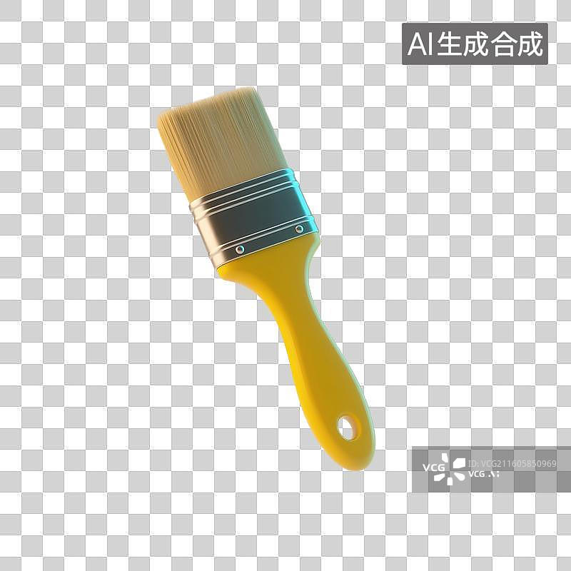 【AI数字艺术】3D渲染，刷子，油漆刷，涂料刷，颜料刷，免抠元素图片素材