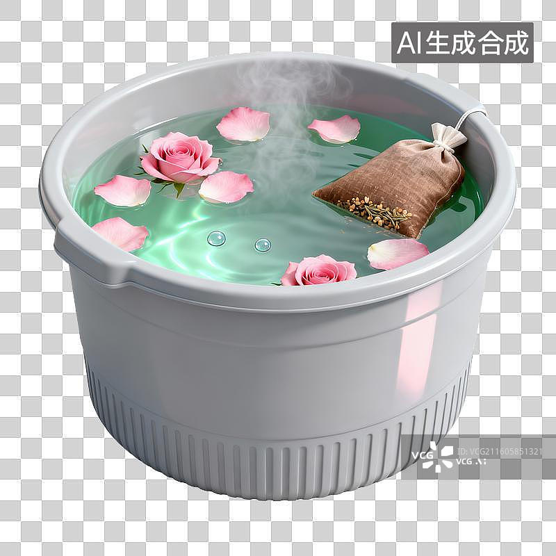 【AI数字艺术】泡脚-健康养生图片素材