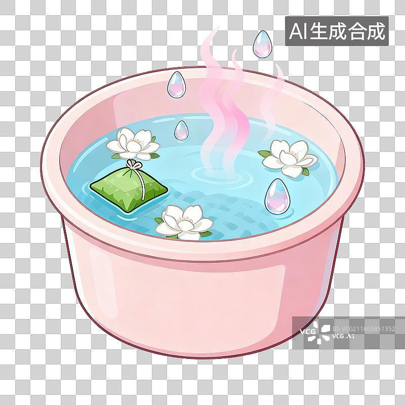 【AI数字艺术】泡脚-健康养生图片素材