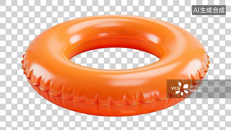 【AI数字艺术】橙色充气游泳圈图片素材