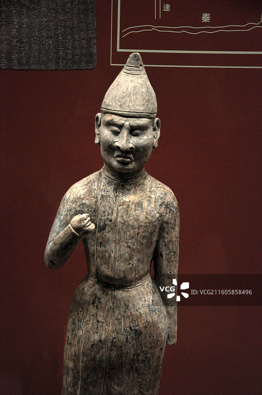西夏彩绘胡人陶俑（宁夏博物馆）图片素材