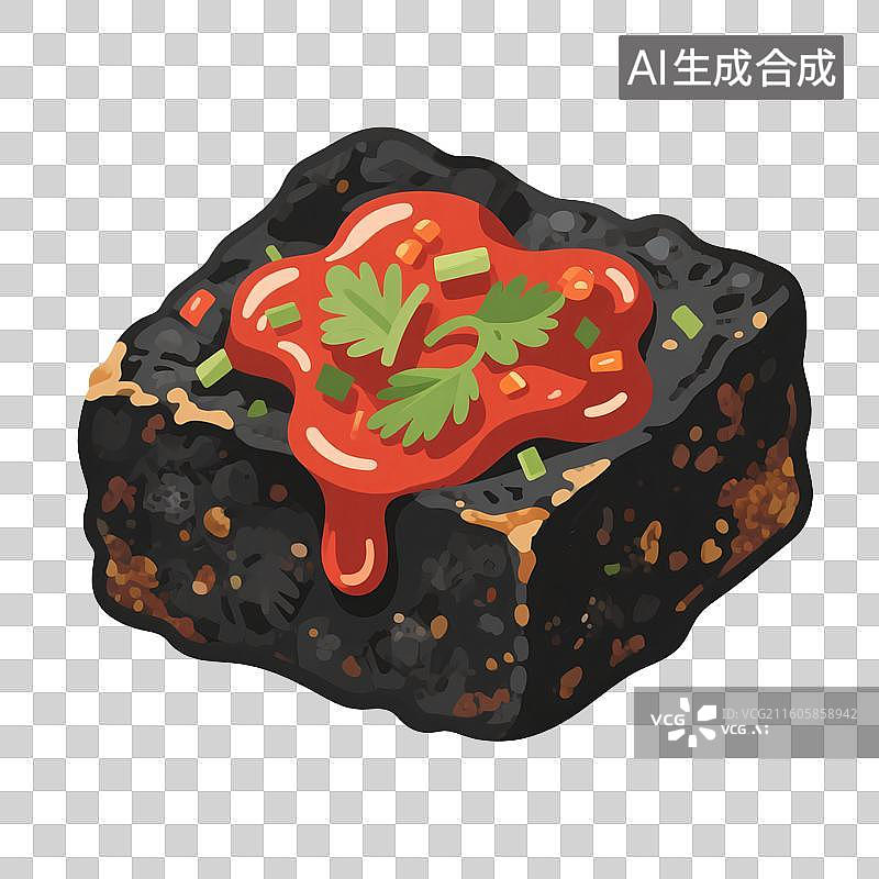 【AI数字艺术】香辣长沙臭豆腐：地道湘味小吃图片素材