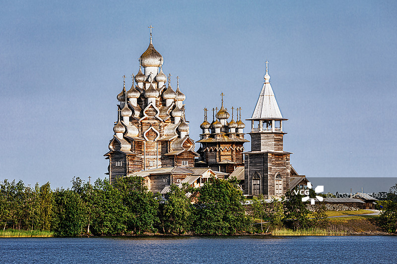 俄罗斯基日岛木构教堂图片素材