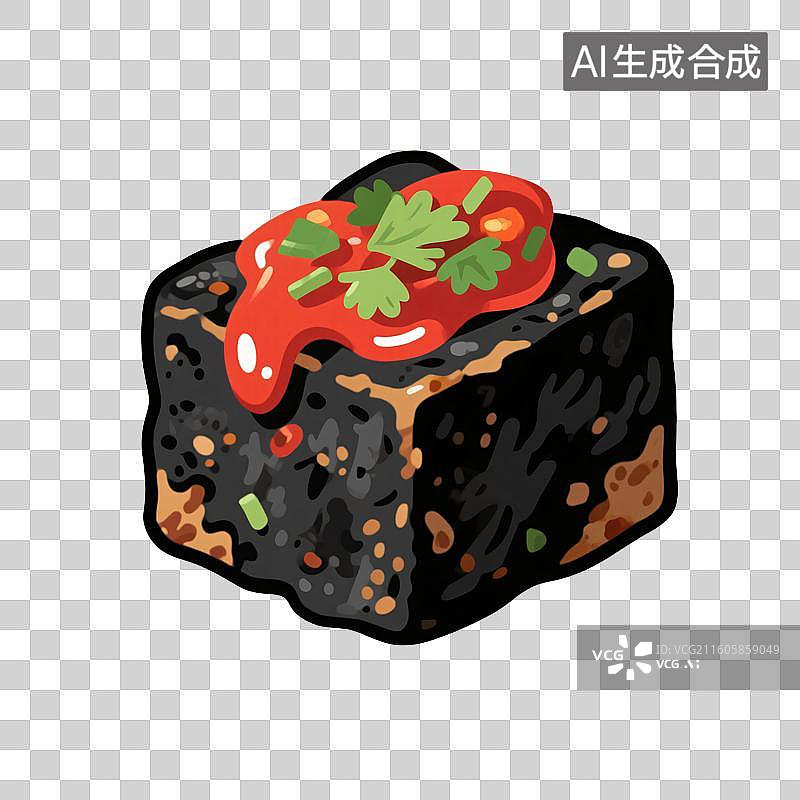 【AI数字艺术】香辣长沙臭豆腐：地道湘味小吃图片素材