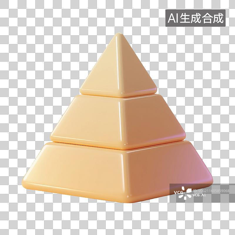 【AI数字艺术】3D渲染，几何图形，金字塔，免抠元素图片素材