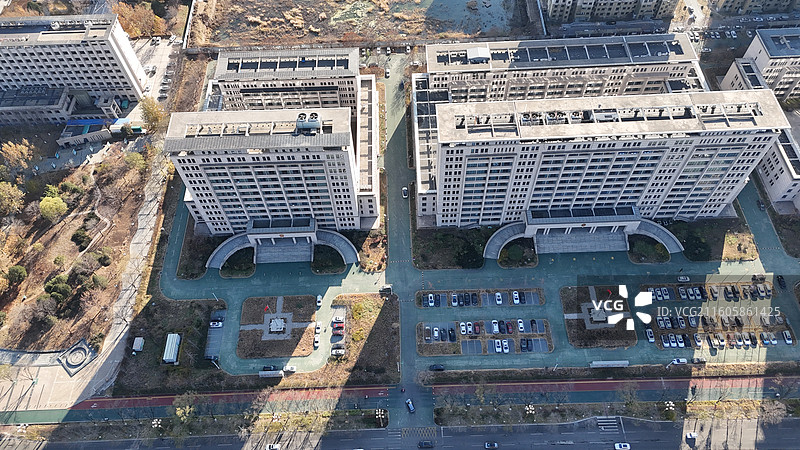 航拍迁安市千亿县城市风光图片素材