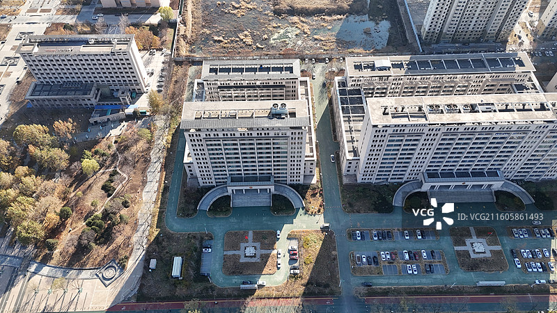 航拍迁安市千亿县城市风光图片素材