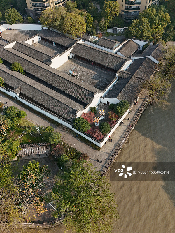 杭州富义仓航拍图片素材