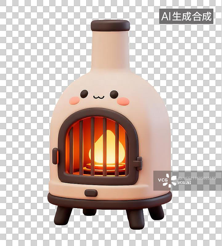 【AI数字艺术】卡通漫画造型取暖器图片素材