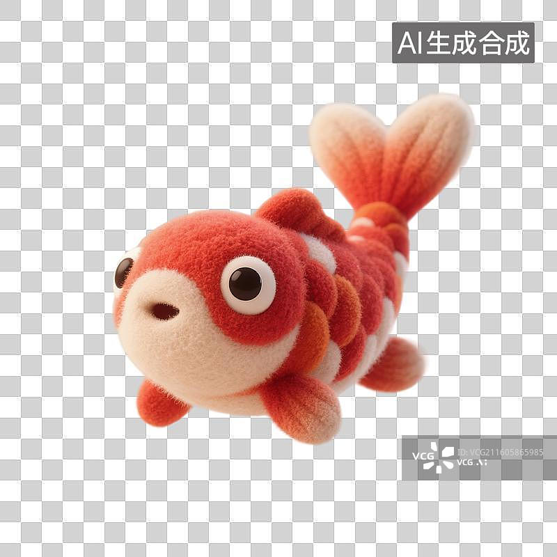 【AI数字艺术】3D渲染，羊毛毡风格，鲤鱼，锦鲤，春节，新年，元宵节，中秋节，国庆节，高考加油，金榜题名，双十一图片素材