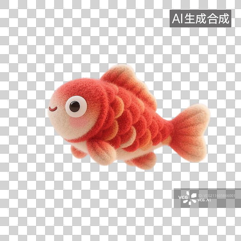 【AI数字艺术】3D渲染，羊毛毡风格，鲤鱼，锦鲤，春节，新年，元宵节，中秋节，国庆节，高考加油，金榜题名，双十一图片素材