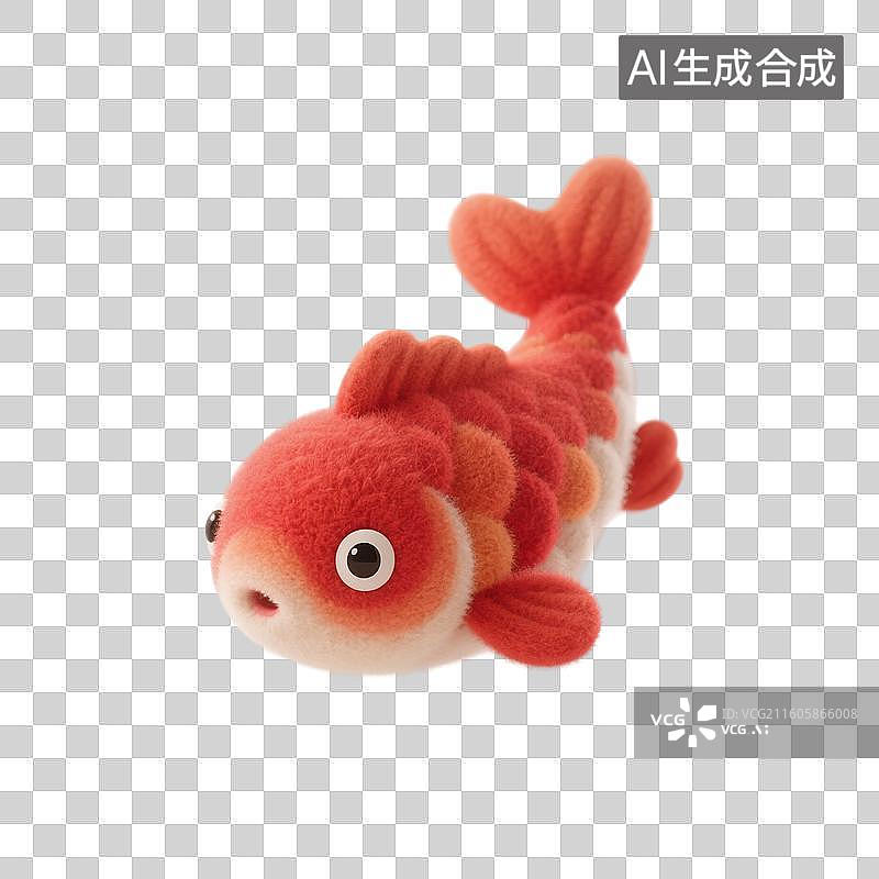 【AI数字艺术】3D渲染，羊毛毡风格，鲤鱼，锦鲤，春节，新年，元宵节，中秋节，国庆节，高考加油，金榜题名，双十一图片素材
