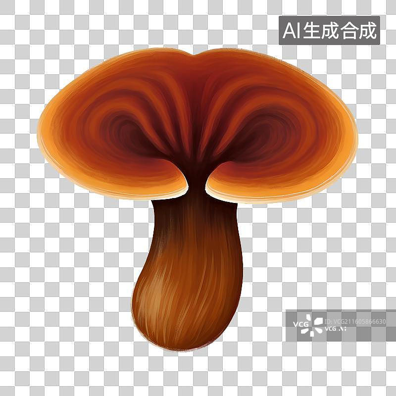 【AI数字艺术】国风手绘插画，灵芝，中药，中医，草药，药材免抠元素图片素材