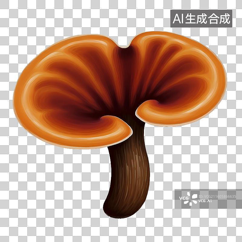 【AI数字艺术】国风手绘插画，灵芝，中药，中医，草药，药材免抠元素图片素材