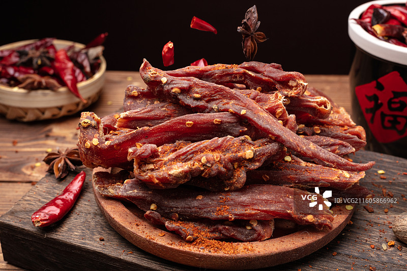 风干鸡胸肉干图片素材