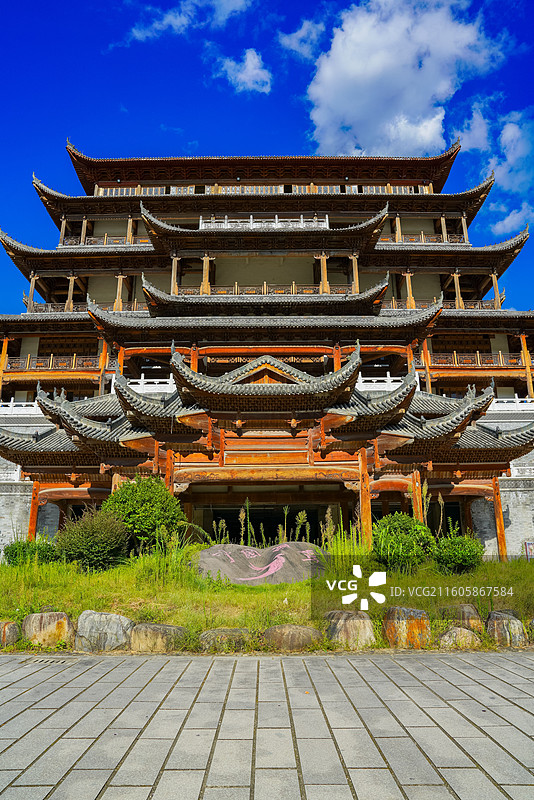 浙江省丽水市，景宁畲族自治县，畲乡古城图片素材