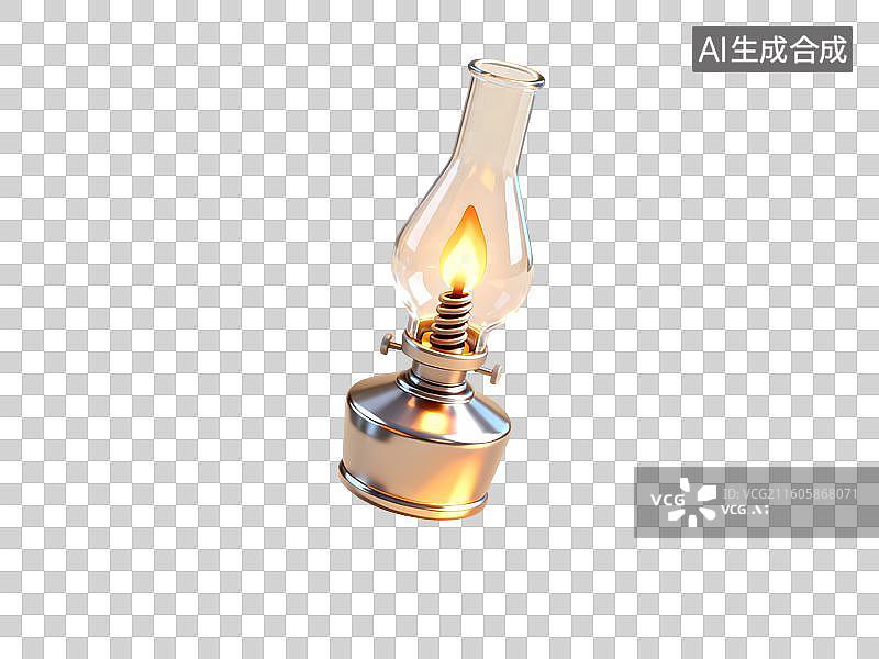 【AI数字艺术】酒精灯煤油灯3D立体卡通C4D渲染插画元素图片素材