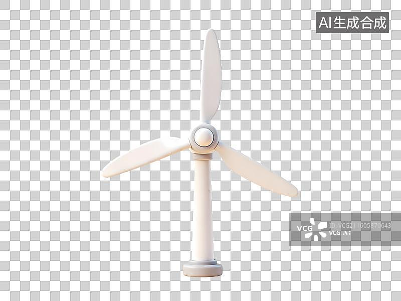 【AI数字艺术】风力发电机3D卡通C4D渲染插画元素图片素材