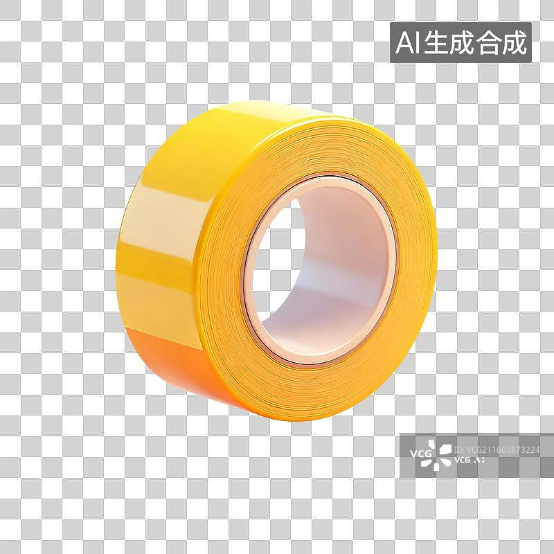 【AI数字艺术】3D渲染，胶带，透明胶，文具，办公用品，免抠元素图片素材