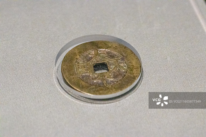 浙江博物馆太平天国铜钱图片素材