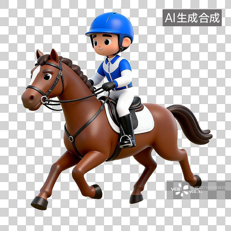 【AI数字艺术】骑手骑马比赛场景图片素材