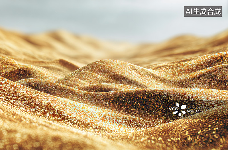 【AI数字艺术】金色沙丘的细腻纹理图片素材