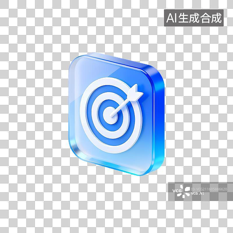 【AI数字艺术】代表目标设定与达成的图标图片素材