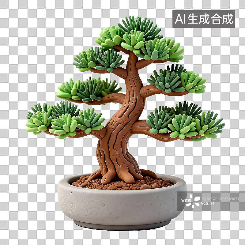 【AI数字艺术】盆栽造型绿植图片素材