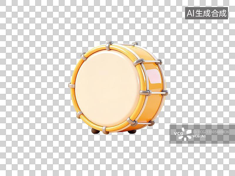 【AI数字艺术】乐器乐鼓音鼓3D卡通C4D渲染插画元素图片素材