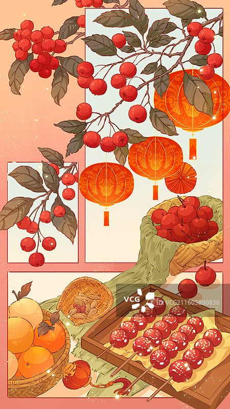 小寒二十四节气插画图片素材