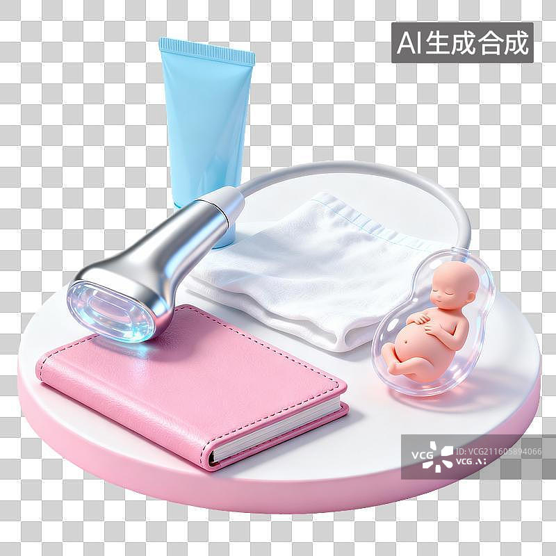 【AI数字艺术】一个孕妇怀孕产检-母婴健康图片素材