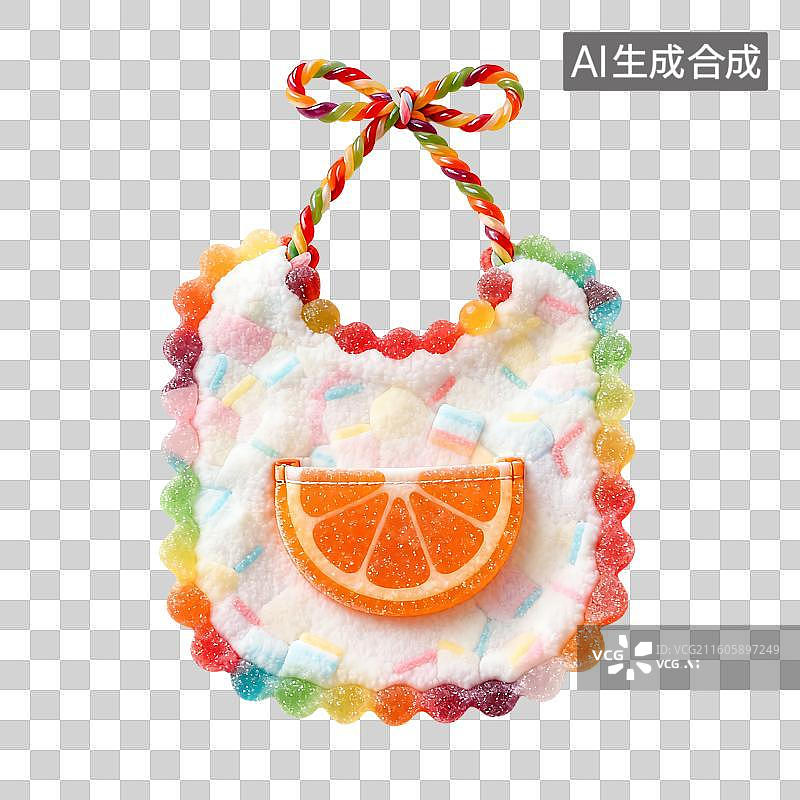【AI数字艺术】色彩缤纷糖果造型围兜图片素材