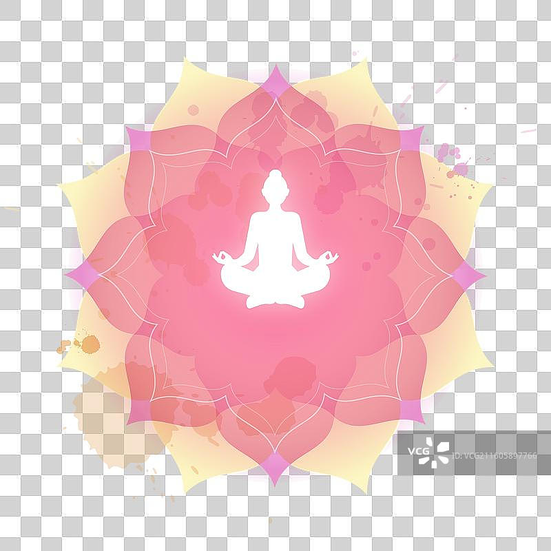 扁平化设计国际瑜伽日图片素材