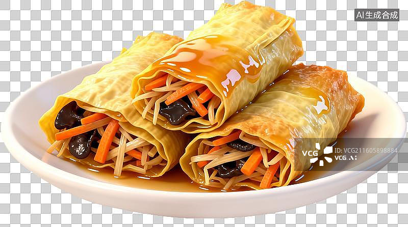 【AI数字艺术】卡通三维图形3D立体插画传统美食粤菜港式广式早茶点心美味小吃插画元素免抠图形图片素材