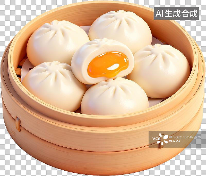 【AI数字艺术】卡通三维图形3D立体插画传统美食粤菜港式广式早茶点心美味小吃插画元素免抠图形图片素材
